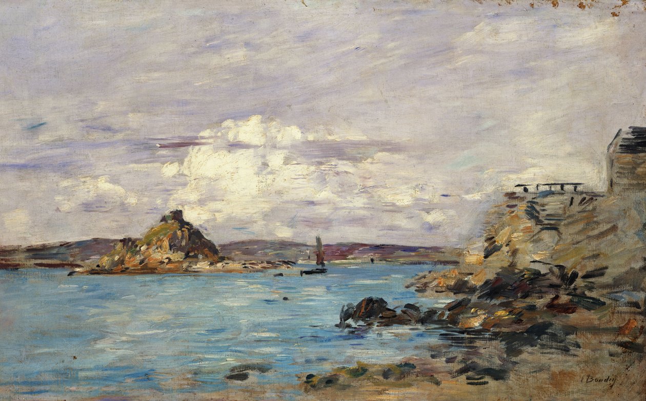 Tanulmány a Douarnenezi-öbölhez, 1895-97 körül alkotó: Eugene Louis Boudin