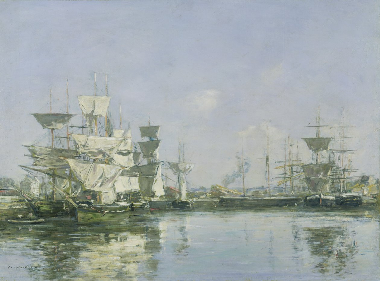 A deauville-i medence, 1880-85 körül alkotó: Eugene Louis Boudin