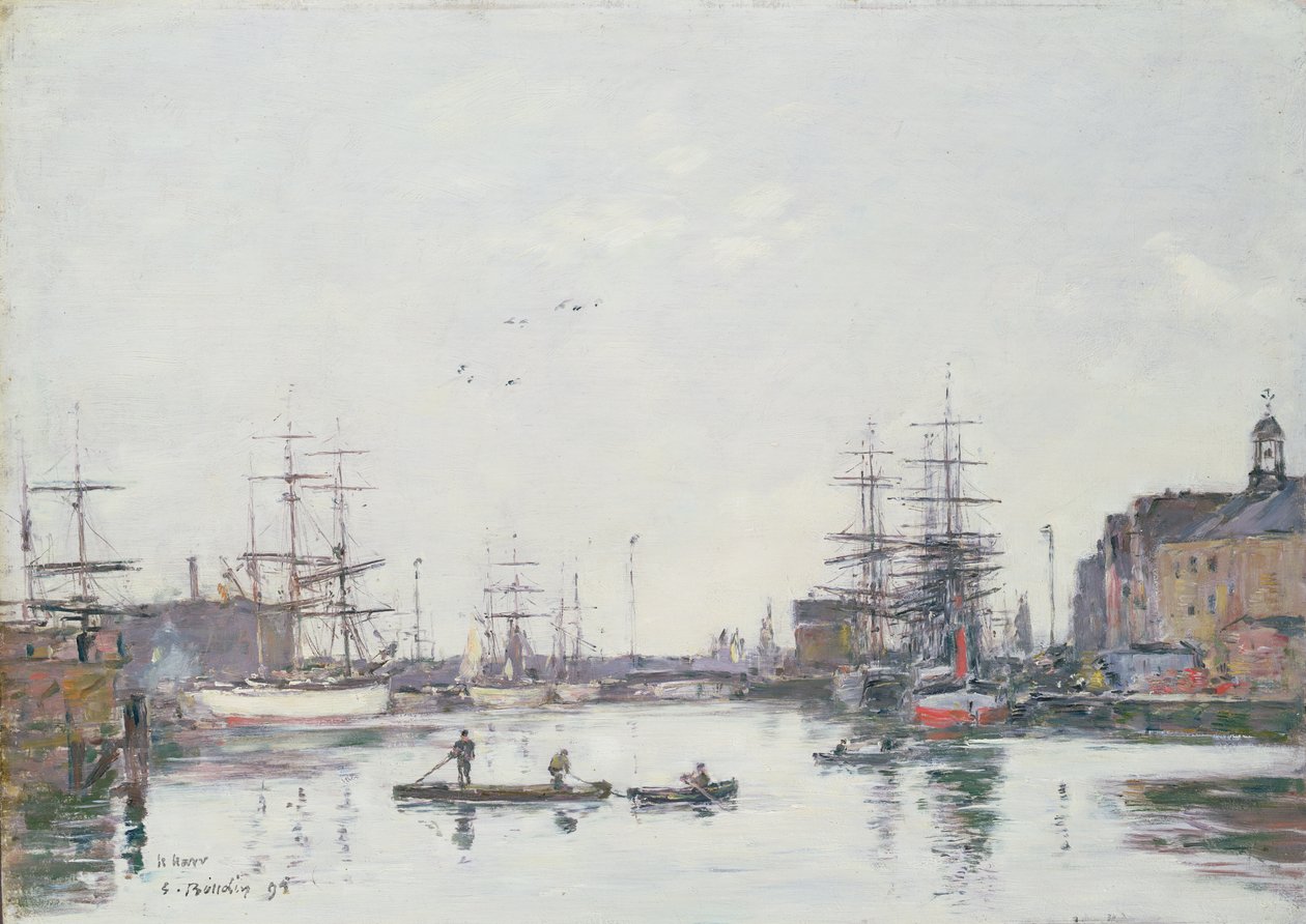 A Barre-medence, Le Havre, 1895 alkotó: Eugene Louis Boudin