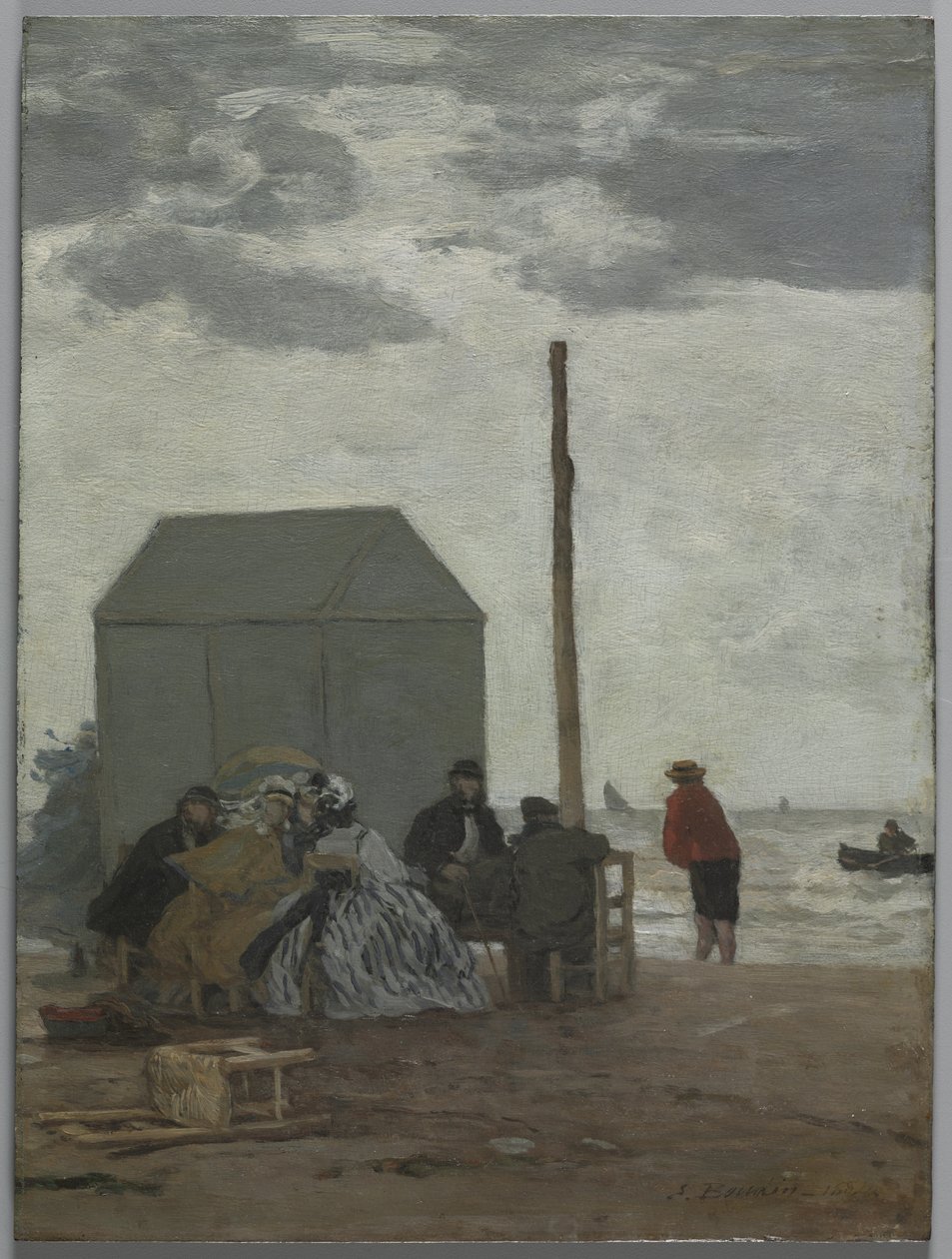 A tengerpart Deauville-ben alkotó: Eugene Louis Boudin