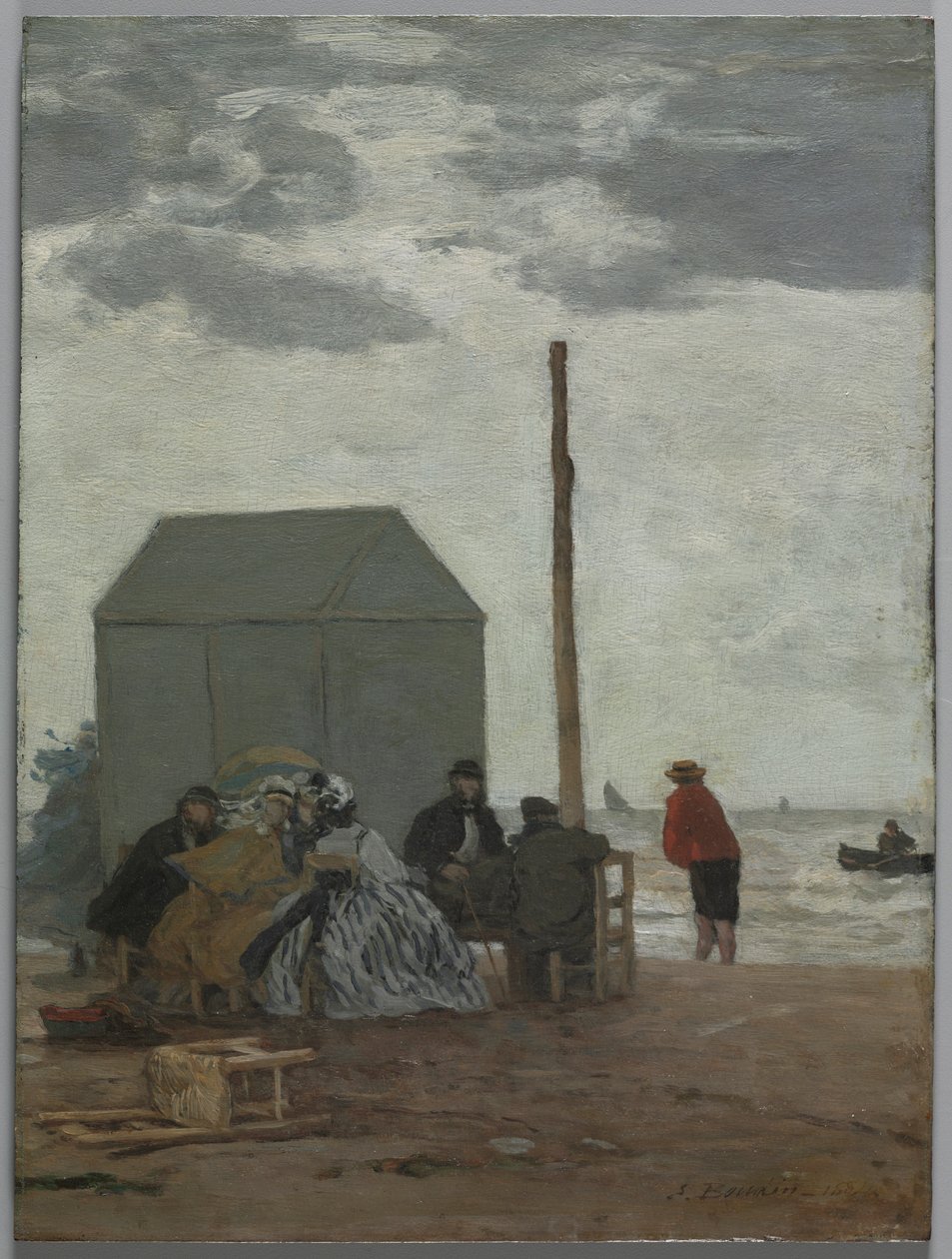 A deauville-i tengerpart, 1864. alkotó: Eugene Louis Boudin