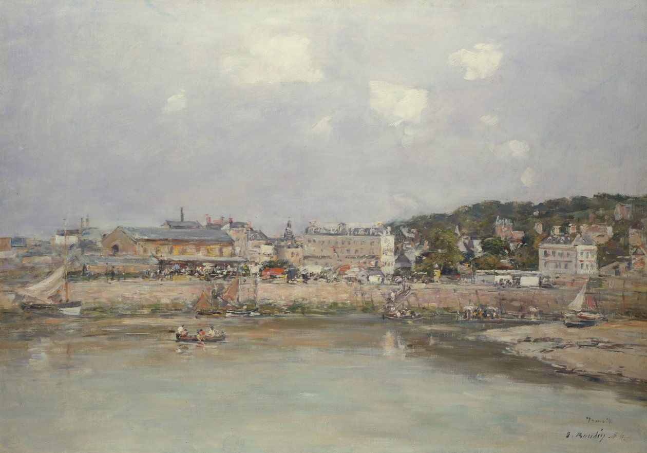 A trouville-i kikötő, 1884 alkotó: Eugene Louis Boudin