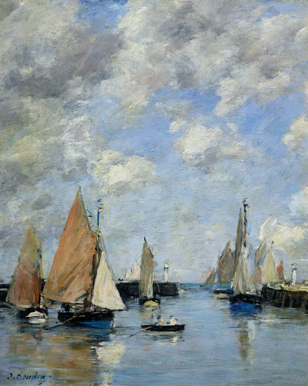 A dagály mólója, Trouville alkotó: Eugene Louis Boudin