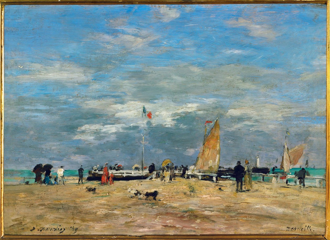 A deauville-i móló alkotó: Eugene Louis Boudin