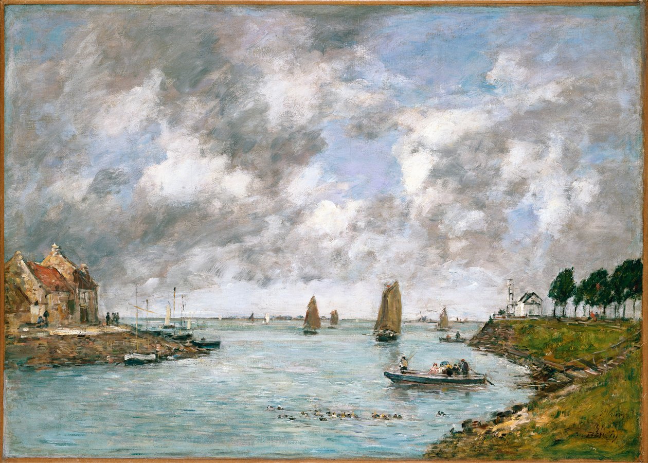 A Somme-folyó torkolata, St. Valery-sur-Somme, 1891 alkotó: Eugene Louis Boudin