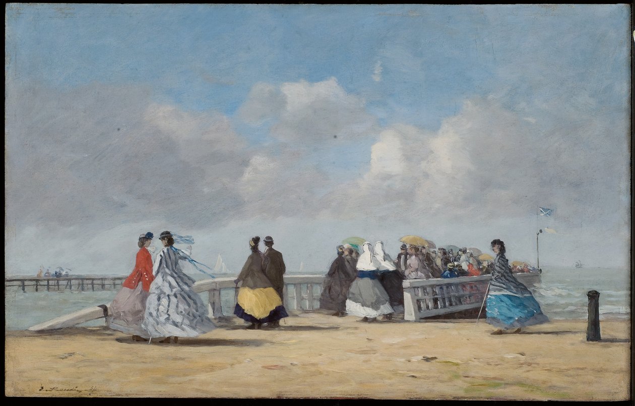 A trouville-i móló, 1864 alkotó: Eugene Louis Boudin