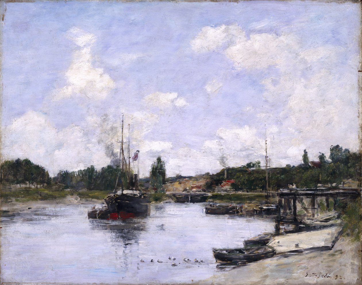 A kikötő, Saint-Valéry-sur-Somme, 1892 alkotó: Eugene Louis Boudin