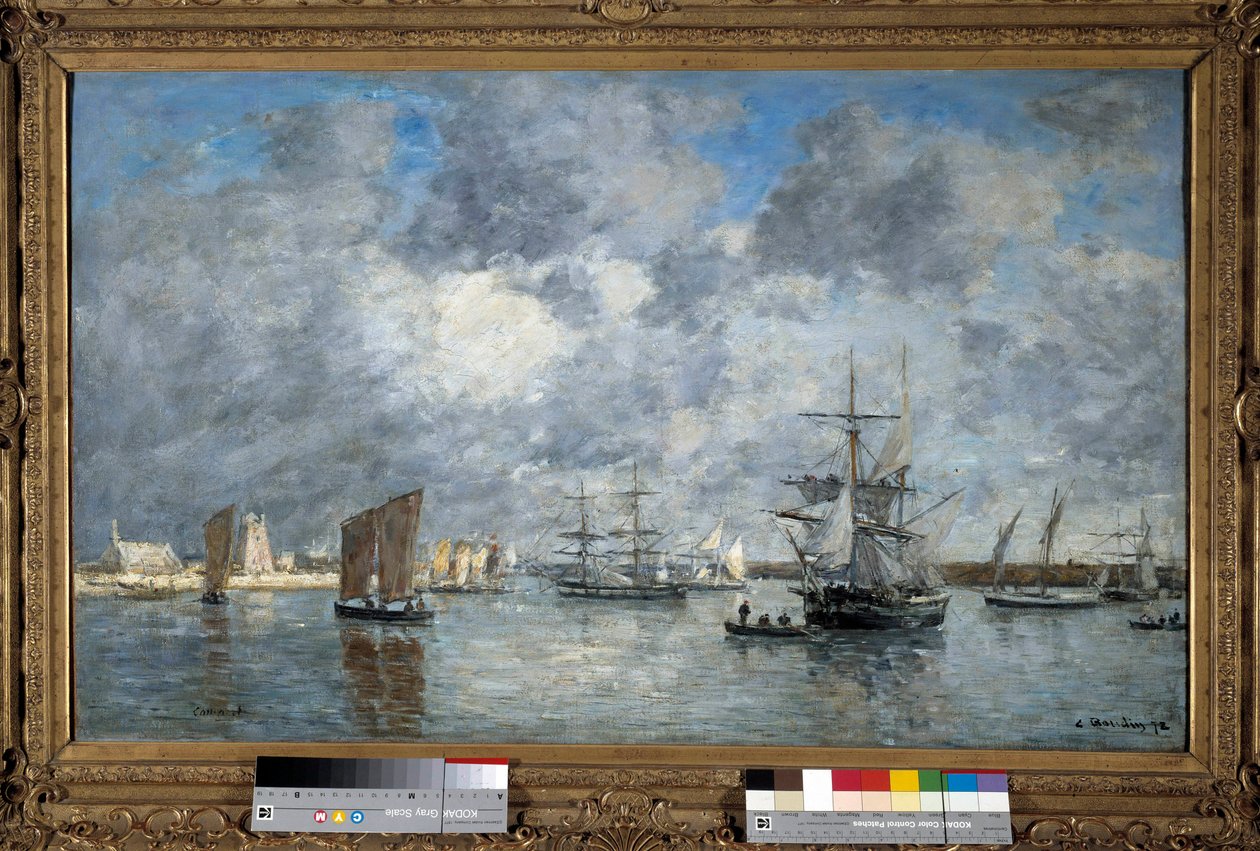 A Carnaret kikötője Eugene Louis Boudin (1824-1898) festménye. 1872. Dim. 0,55 x 0,89 m. Párizs, Musee d