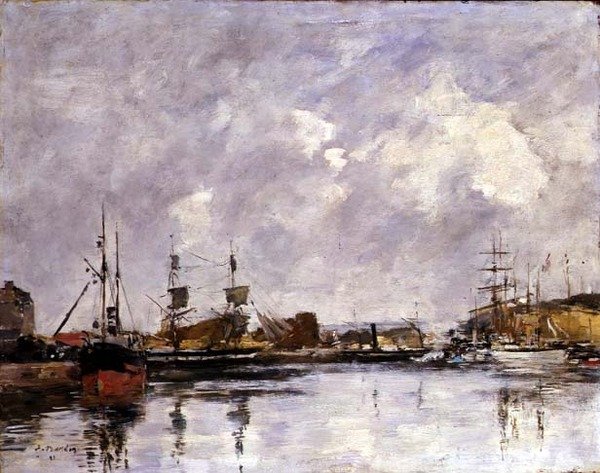Dunkerque kikötője alkotó: Eugene Louis Boudin