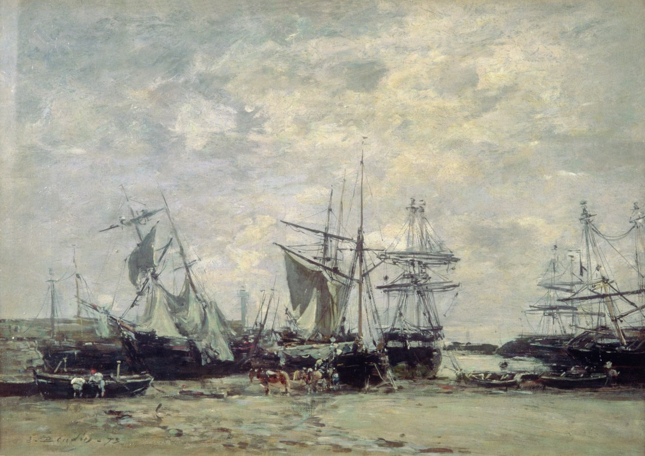 Portieux kikötője, 1873 alkotó: Eugene Louis Boudin