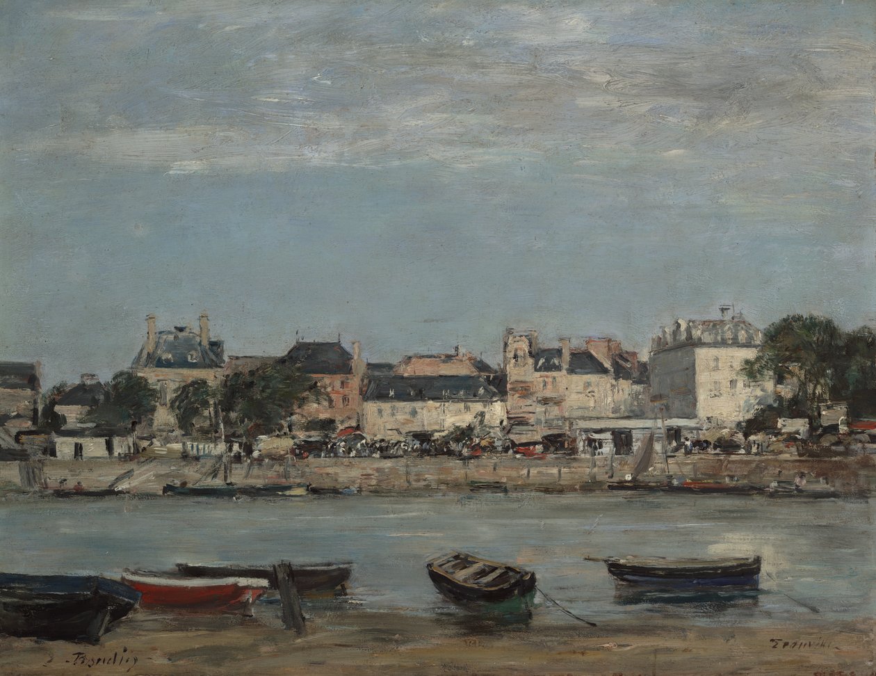 Trouville kikötője, 1888-95 körül alkotó: Eugene Louis Boudin