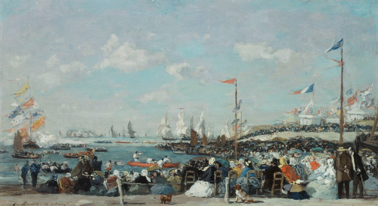 Regatta Le Havre-ban, 1869 alkotó: Eugene Louis Boudin