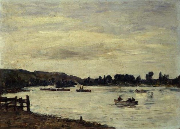 A Szajna Rouen közelében alkotó: Eugene Louis Boudin