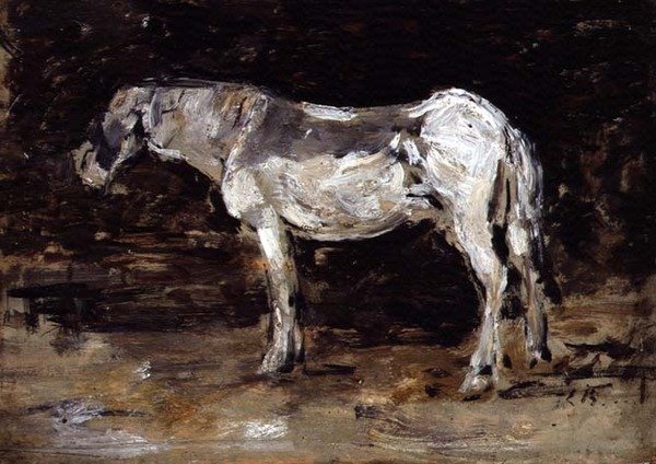 The White Horse, 1885-90 körül (olaj, panel) alkotó: Eugene Louis Boudin