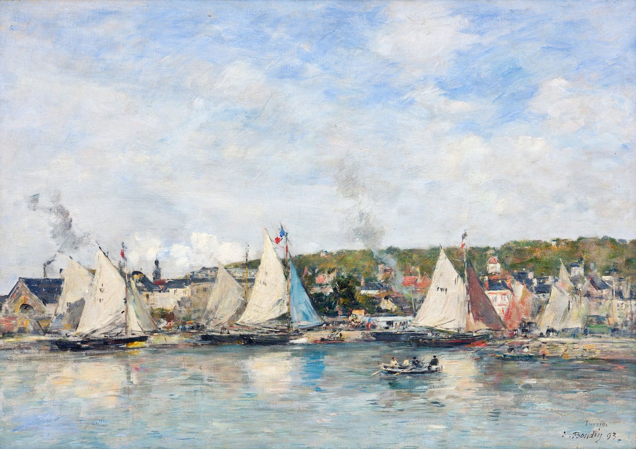 Trouville kikötője, 1893. alkotó: Eugene Louis Boudin