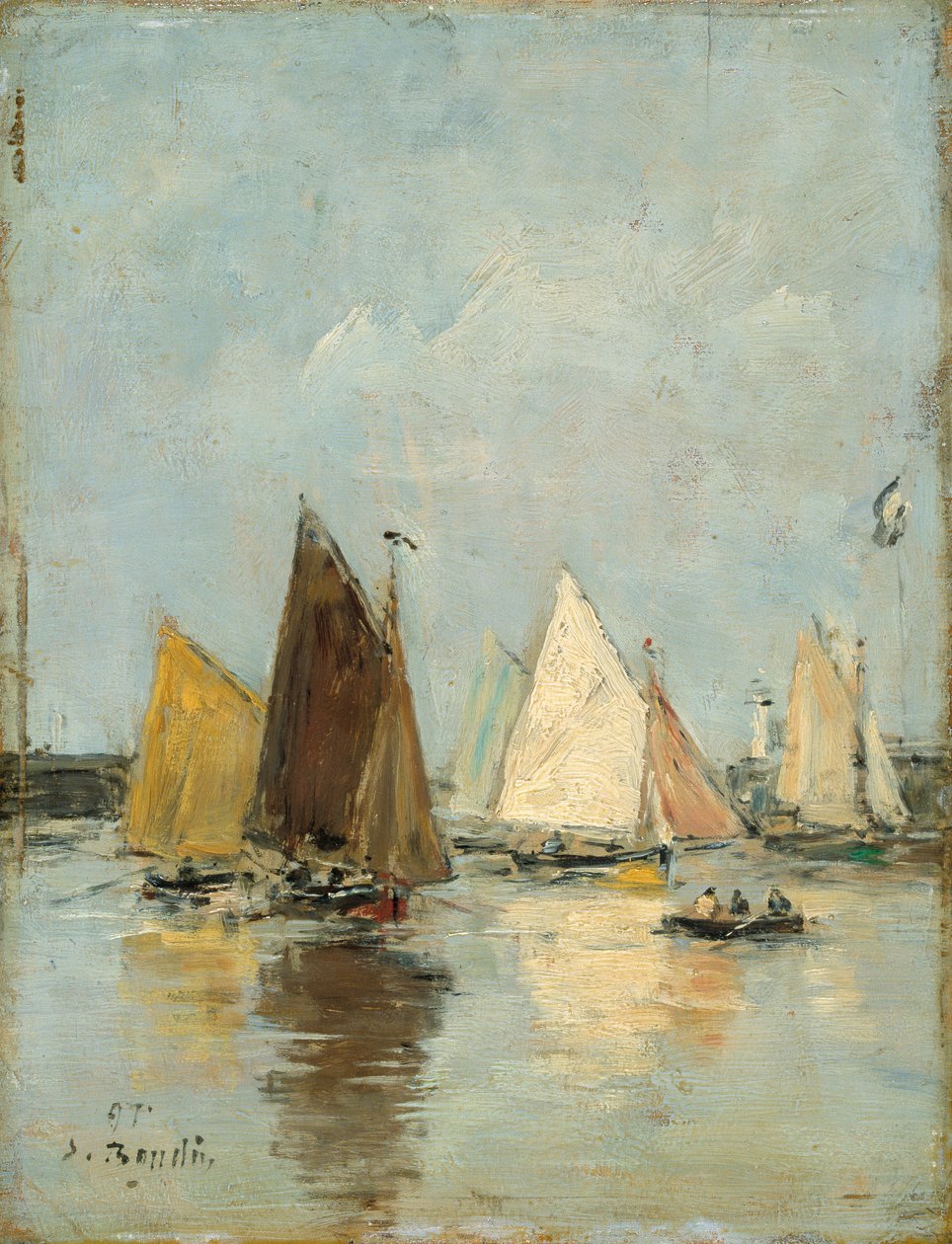 „A csónakok visszatérése”, 1897 alkotó: Eugene Louis Boudin
