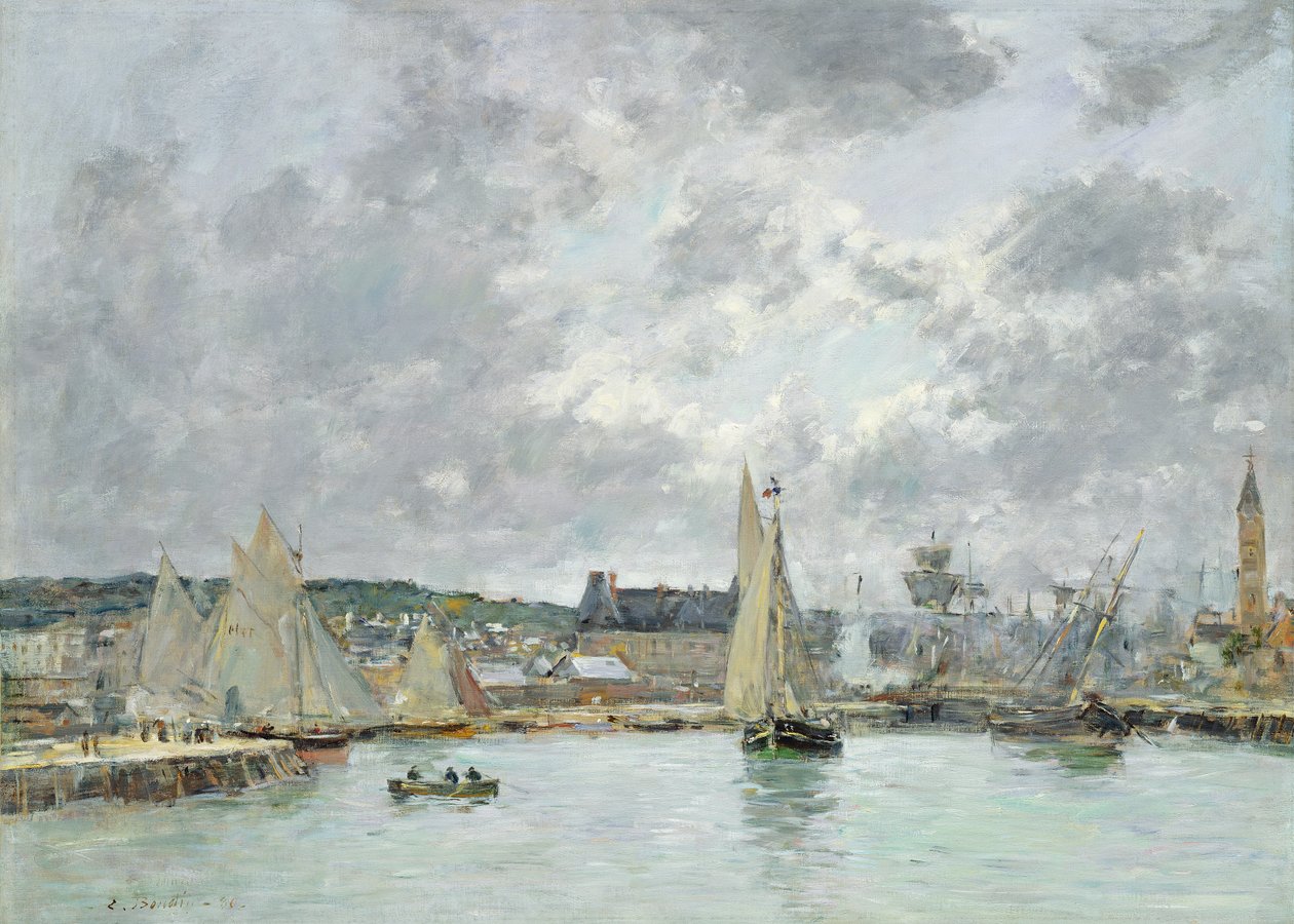 Trouville-i kikötő, 1880 alkotó: Eugene Louis Boudin