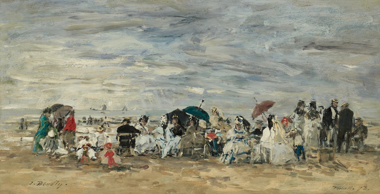 Trouville, Strandjelenet alkotó: Eugene Louis Boudin