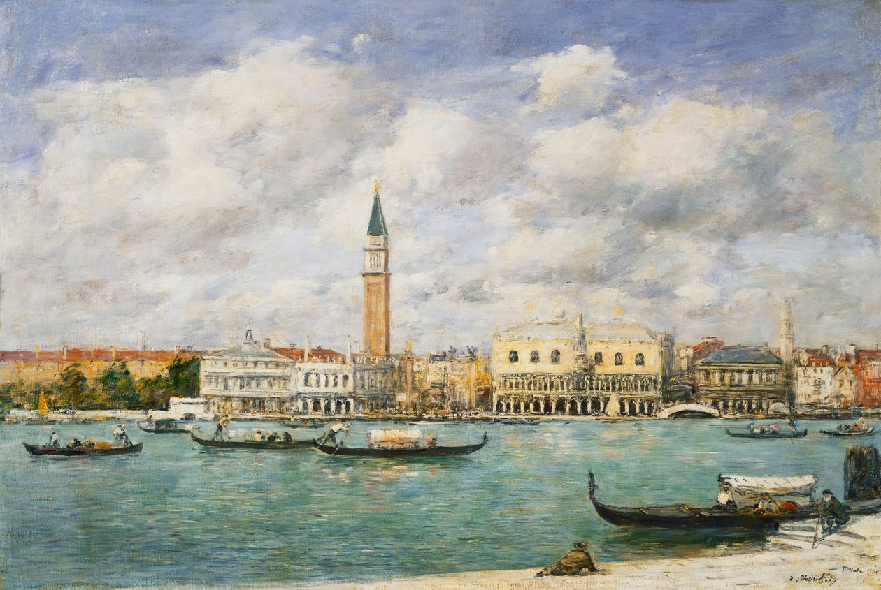 Velence, Campanile, Szent Márk kilátása a csatornára San Giorgióból; ​​Venise, Le Campanile, Kilátás a San Marco csatornára San Giorgioból, 1895 alkotó: Eugene Louis Boudin