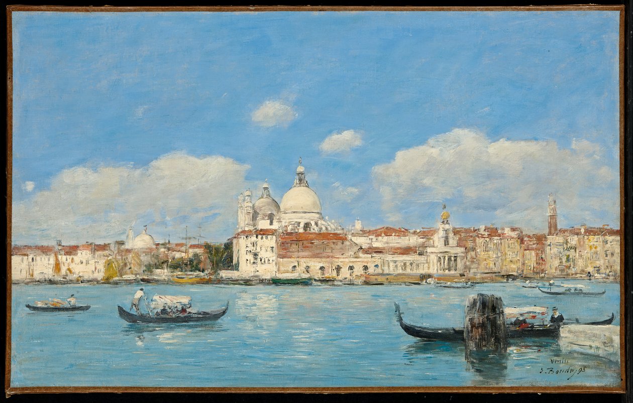 Velence, a Salute, a Vámház és a Canal Grande kezdete alkotó: Eugene Louis Boudin