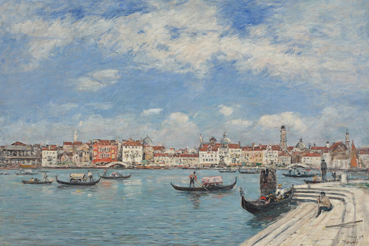 Velence, kilátás San Giorgio felől alkotó: Eugene Louis Boudin