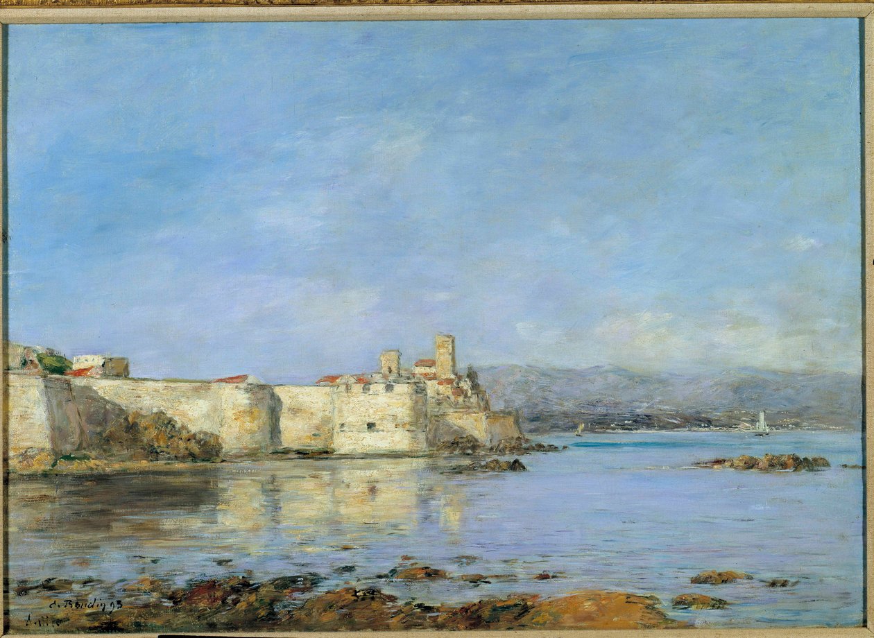 Antibes kikötőjének képe Eugene Louis Boudin (1824-1898) festménye 1893 V. 0,46 x 0,66 m Párizs, Muse d