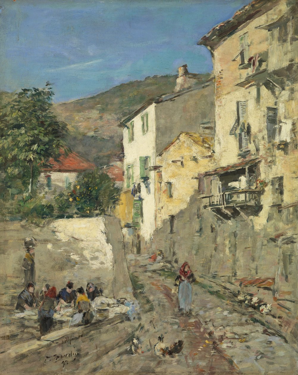 Villefranche alkotó: Eugene Louis Boudin