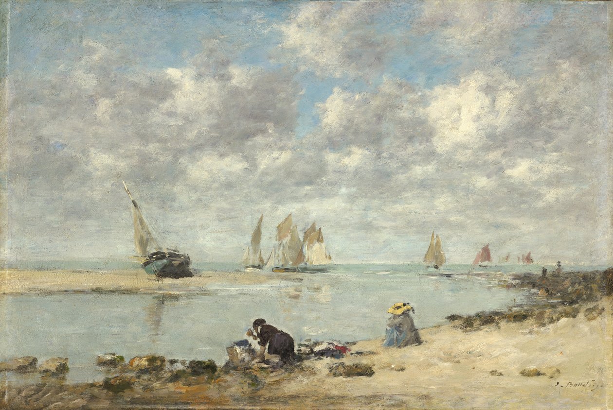 Mosónő Trouville közelében, 1872-1876 körül (olaj, fa) alkotó: Eugene Louis Boudin