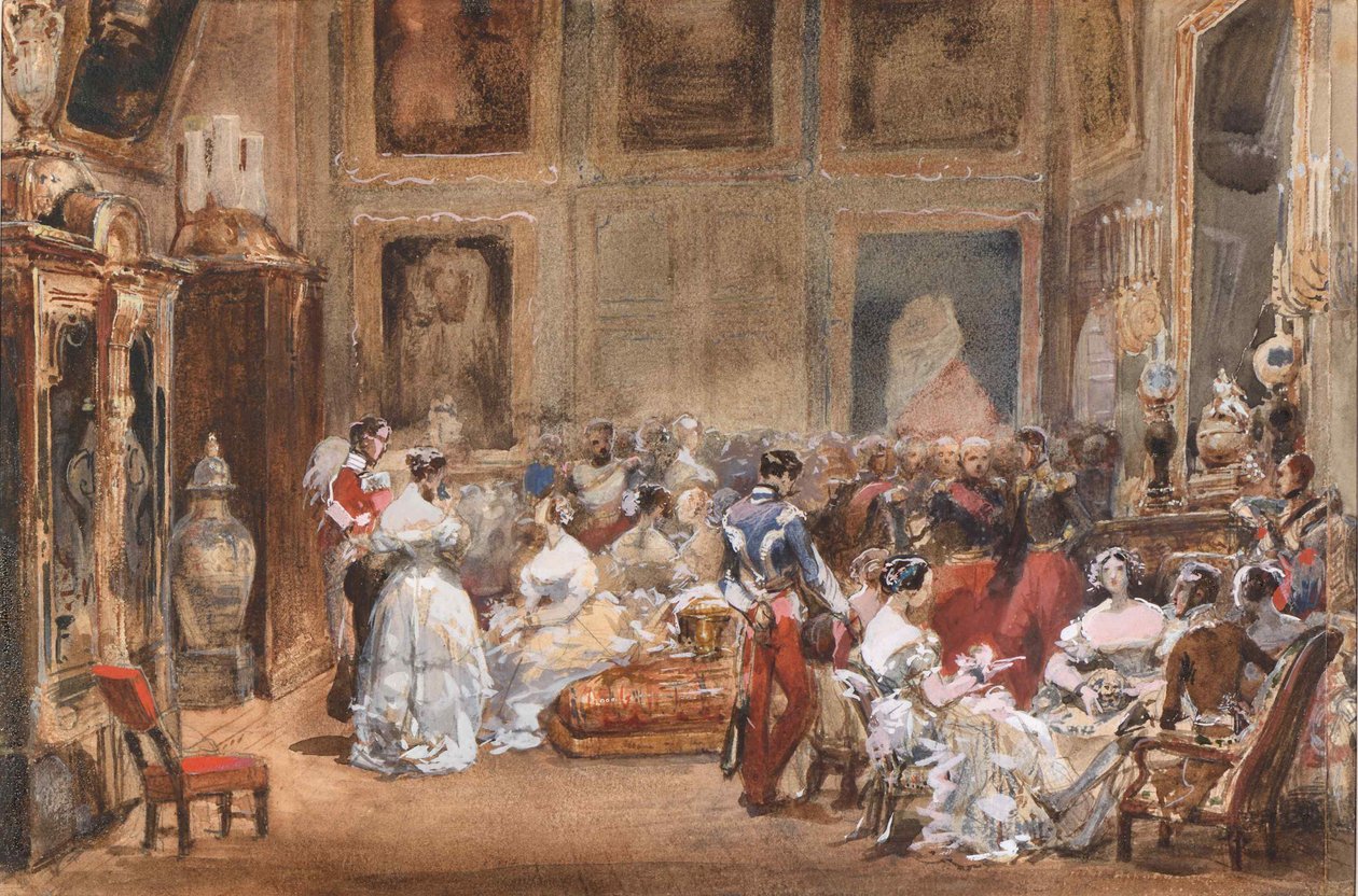 Orléans-i herceg 1810-1842-es ünnepe a Pavillon de Marsanban. alkotó: Eugene Louis Lami