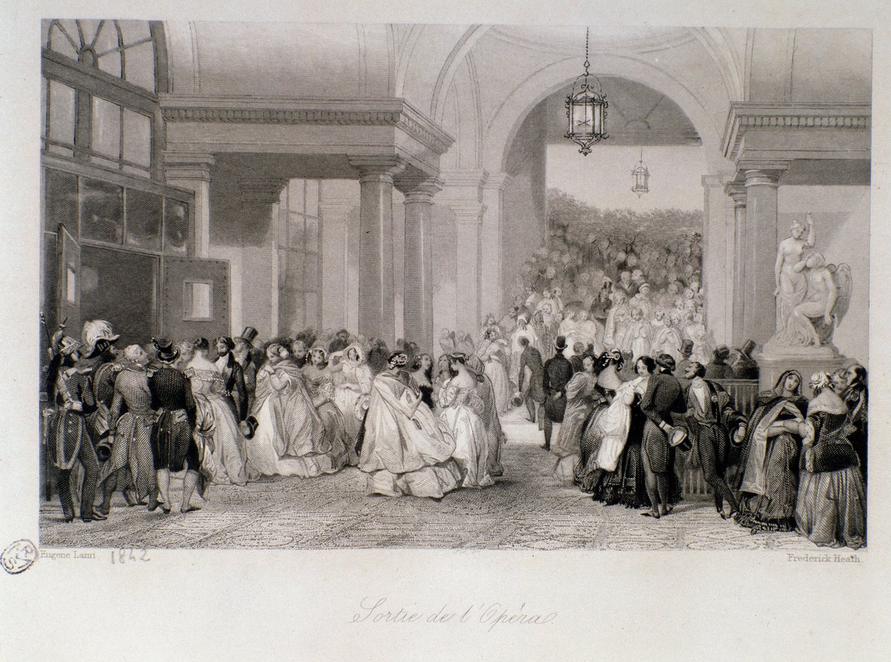 A közönség elé állította a párizsi Operaházat. Eugene Louis Lami (1800-1890) metszete 1842 Magángyűjtemény alkotó: Eugene Louis Lami