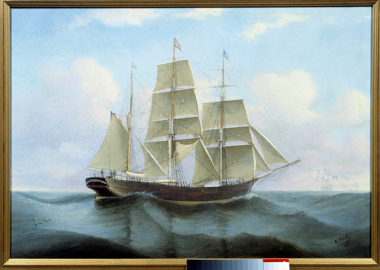 Le mansart, long mail fecampois Eugene Petitty festménye (19. század) 1876 Fecamp, Új-Fundlandi Múzeum alkotó: Eugene Petit