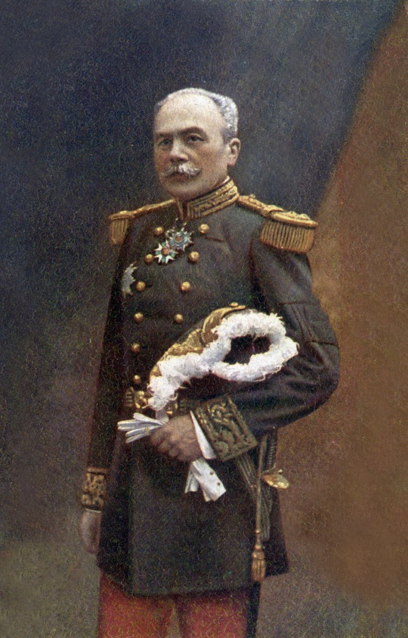 Fernand de Langle de Cary (1849-1927) francia tiszt az első világháborúban (Verdun), Eugene Pirou fotója. alkotó: Eugene Pirou