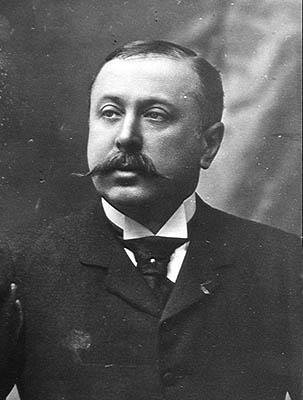 Salomon de Gunsburg portréja (f/w fotó) alkotó: Eugene Pirou