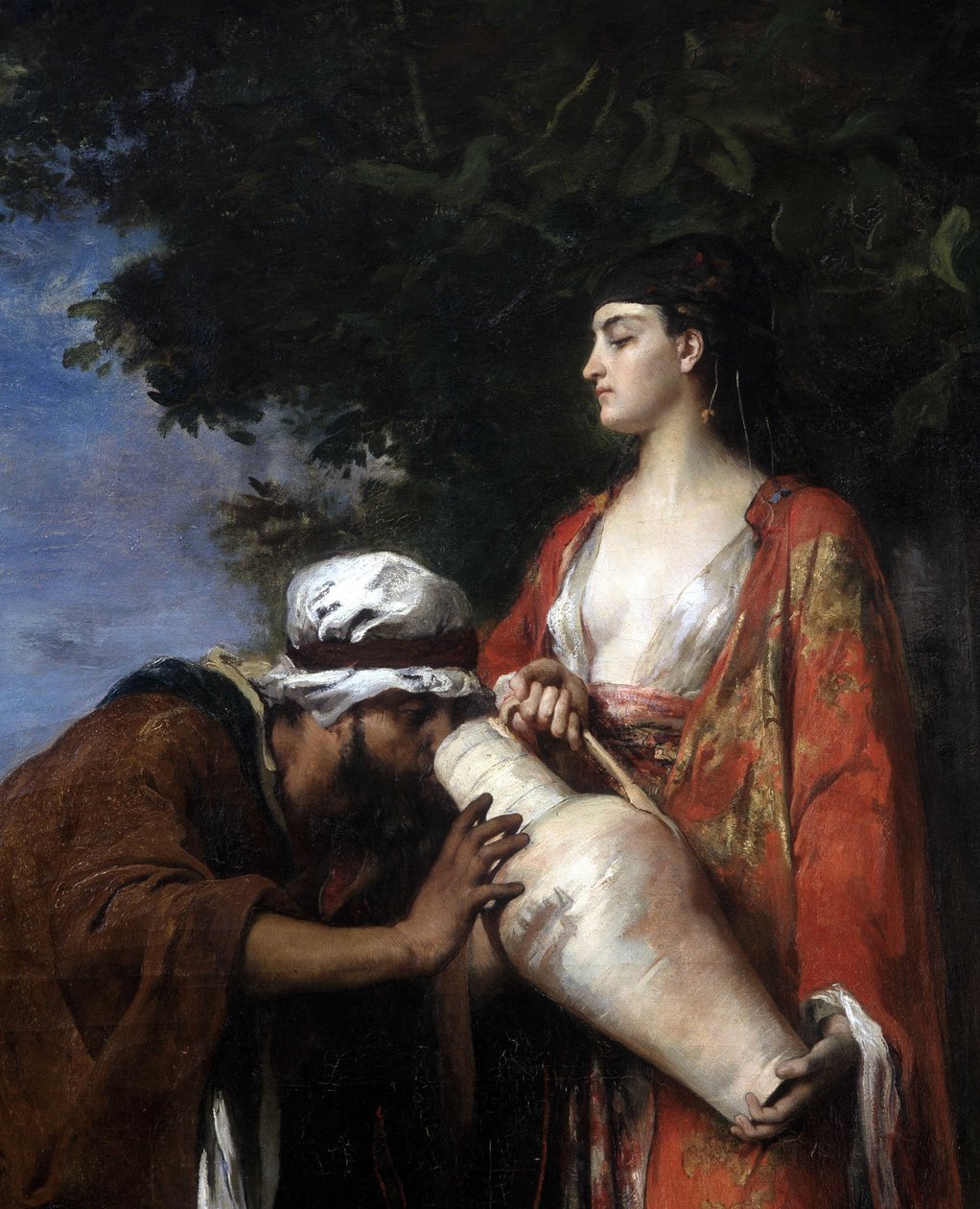 Rebecca a kúthoz. (Részlet) alkotó: Eugene Romain Thirion