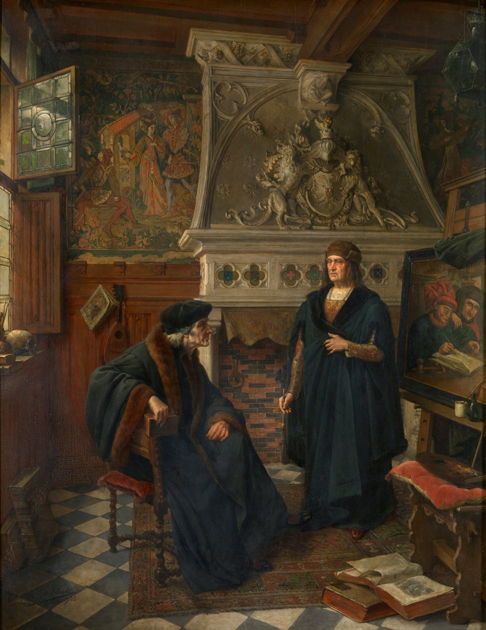Erasmus és Quentin Matsys alkotó: Eugene Siberdt