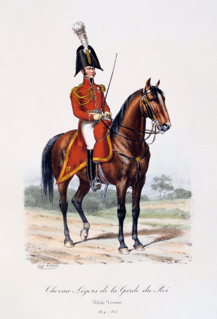 A királyi gárda könnyű lovai, kis egyenruha, 1814-15 alkotó: Eugene Titeux