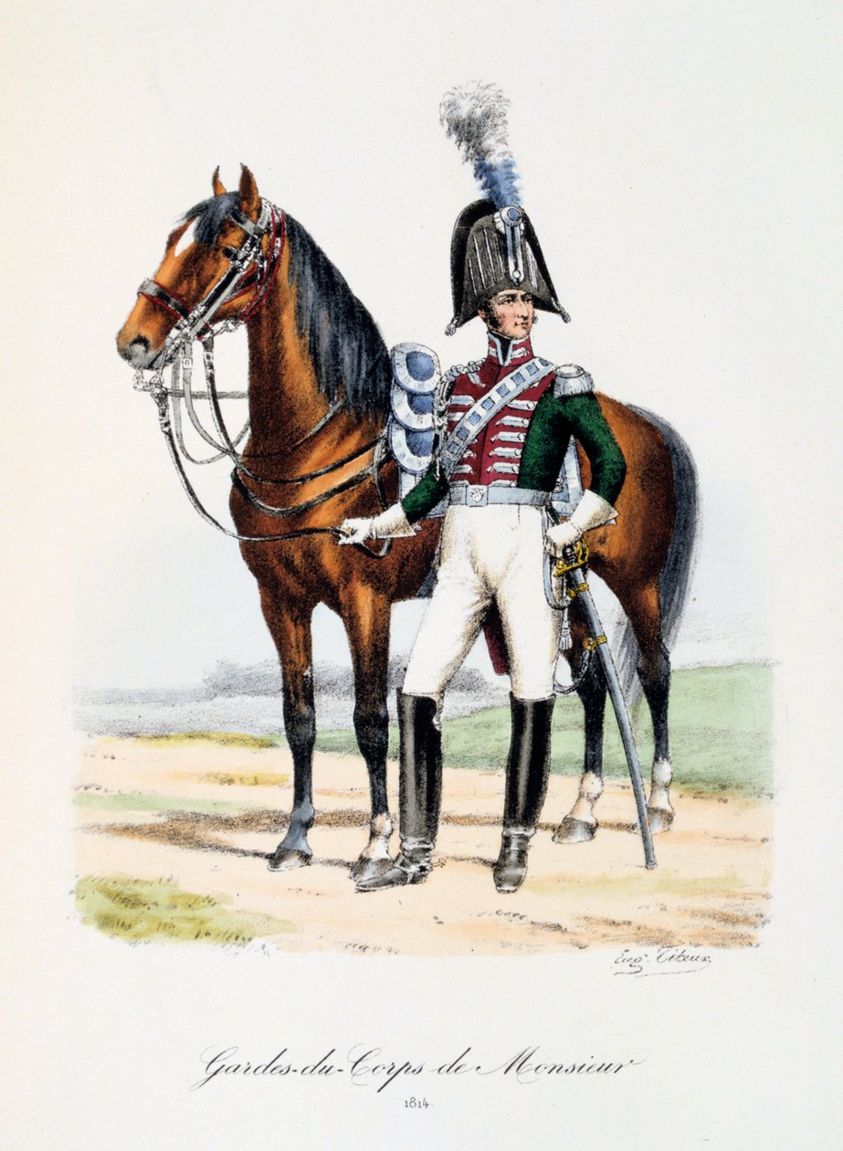 Monsieur testőrei, 1814 alkotó: Eugene Titeux