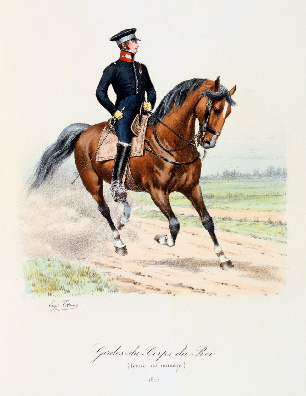 Király testőrei, körhinta ruházat, 1815 alkotó: Eugene Titeux