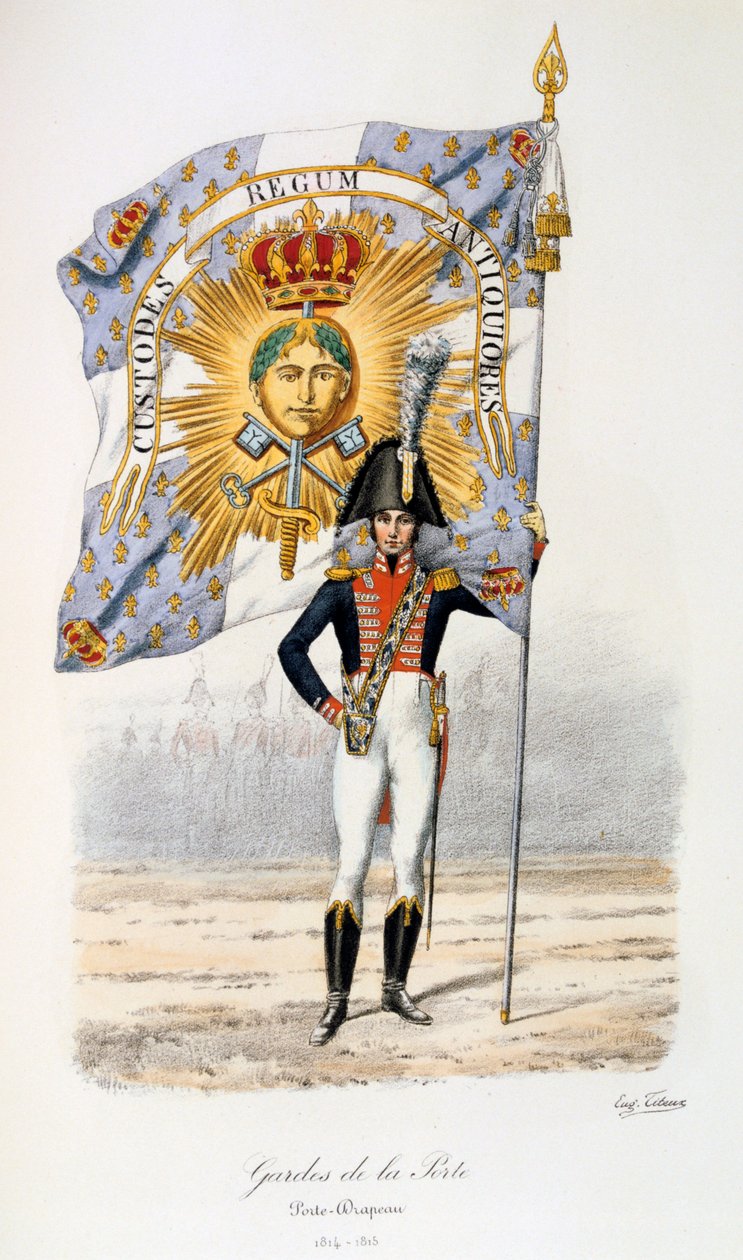 Kapuőrök, zászlóvivő, 1814-15 alkotó: Eugene Titeux