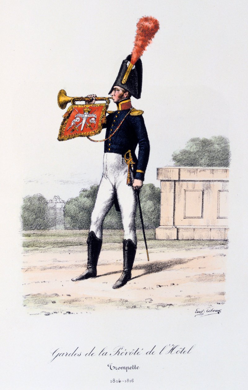 A Hotel Prevote őrei, trombitás, 1814-16 alkotó: Eugene Titeux