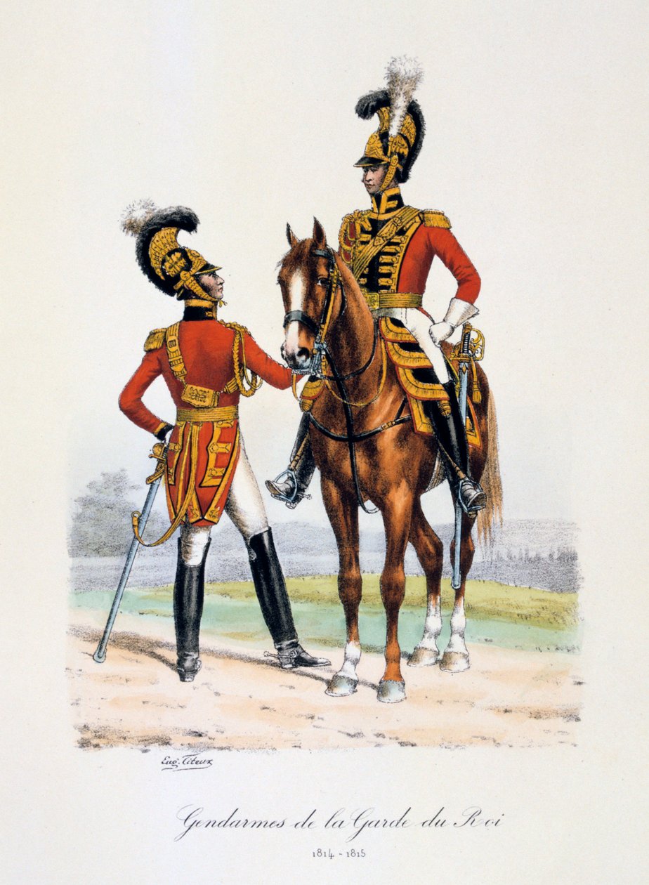 A királyi őrség csendőrei, 1814-15 alkotó: Eugene Titeux