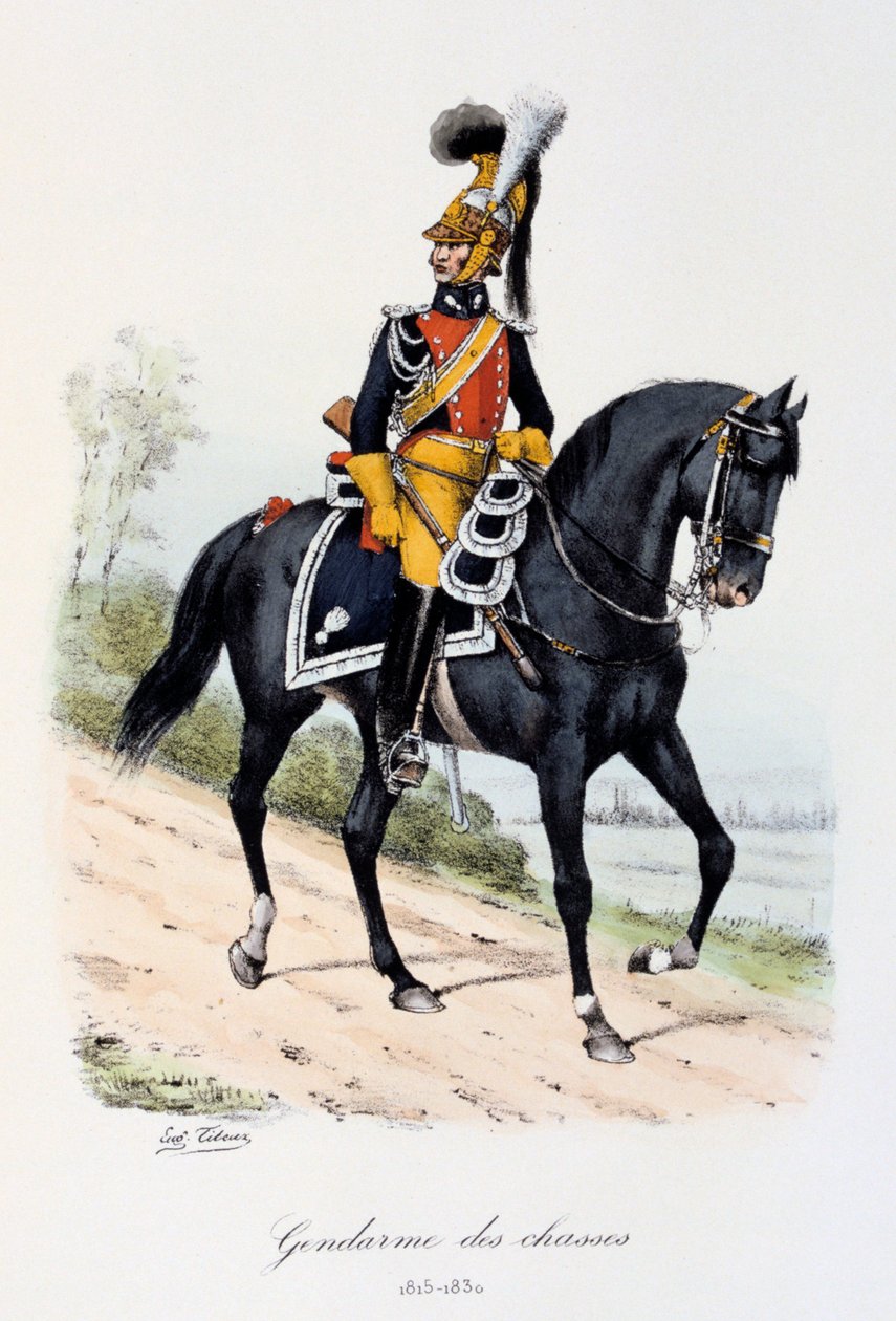 Gendarmes des Chasses, 1815-30 alkotó: Eugene Titeux