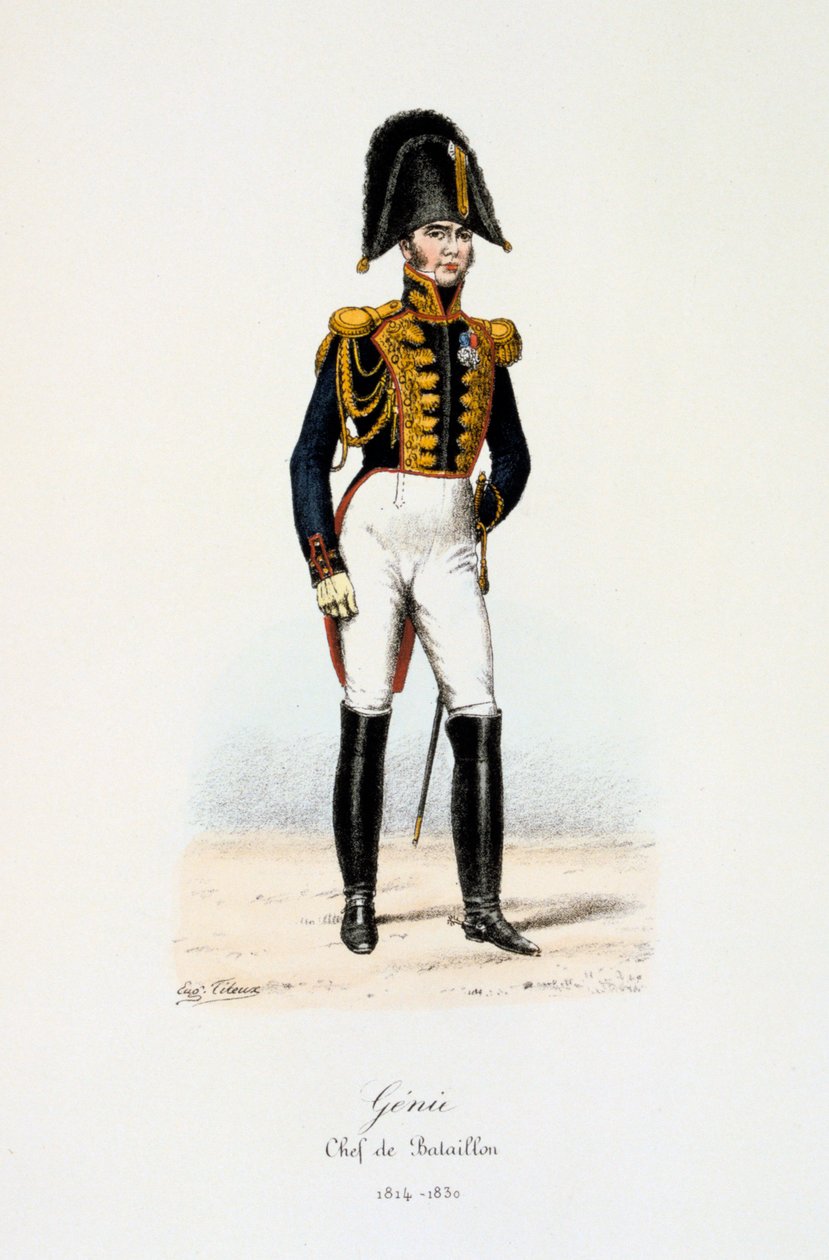 Mérnökök, zászlóaljparancsnok, 1814-30 alkotó: Eugene Titeux