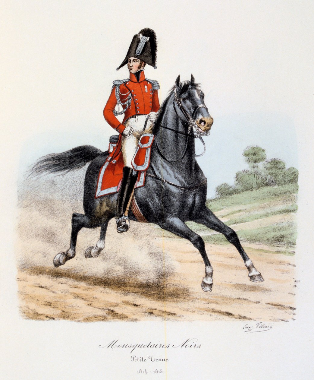 Fekete testőrök, vetkőzők, 1814-15 alkotó: Eugene Titeux