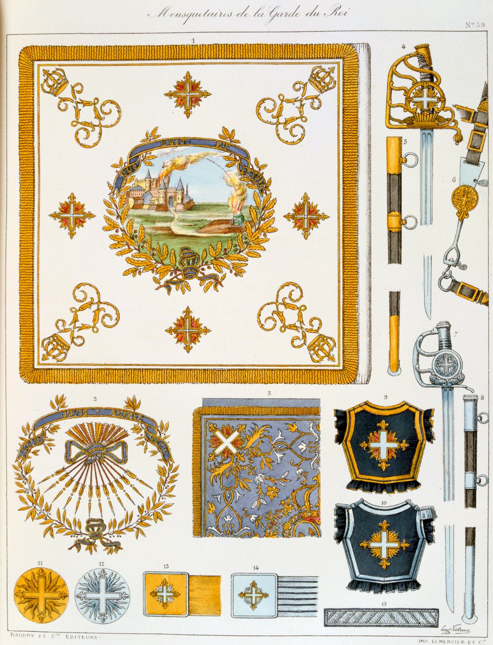 A királyi gárda testőrei, Insignia alkotó: Eugene Titeux
