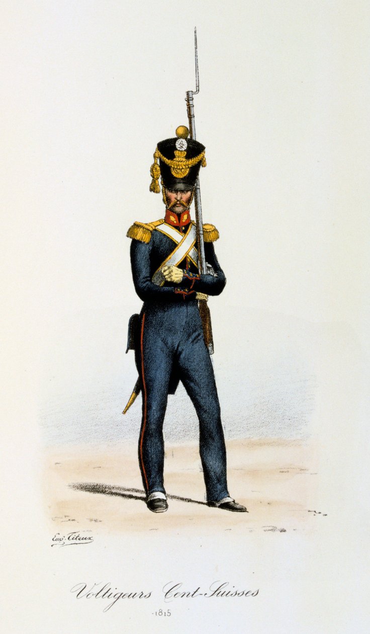 Voltigeurs, Cents-Suisses, 1815 alkotó: Eugene Titeux