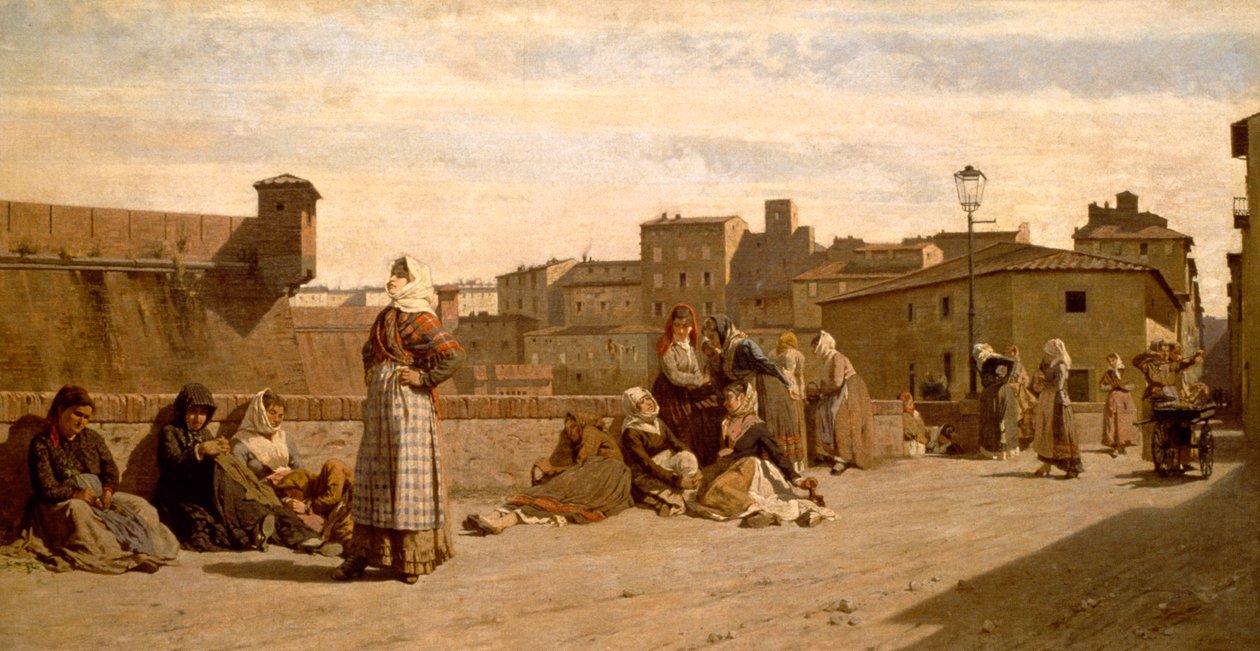 Le cenciaiole (A rongyos-csont-nő) Leghornból alkotó: Eugenio Cecconi