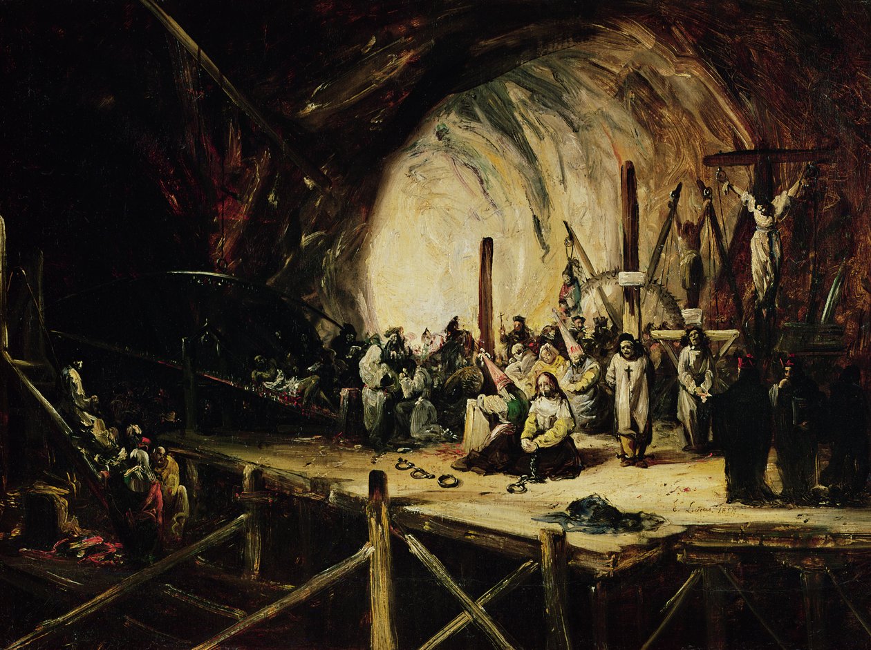 Inkvizíciós jelenet alkotó: Eugenio Lucas y Padilla