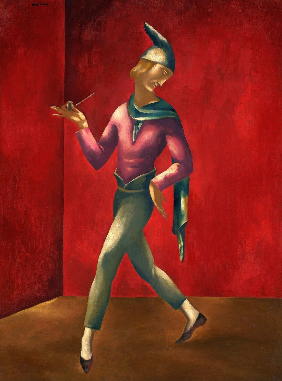 Pierrot táncos, bohóc. alkotó: Eugeniusz Zak