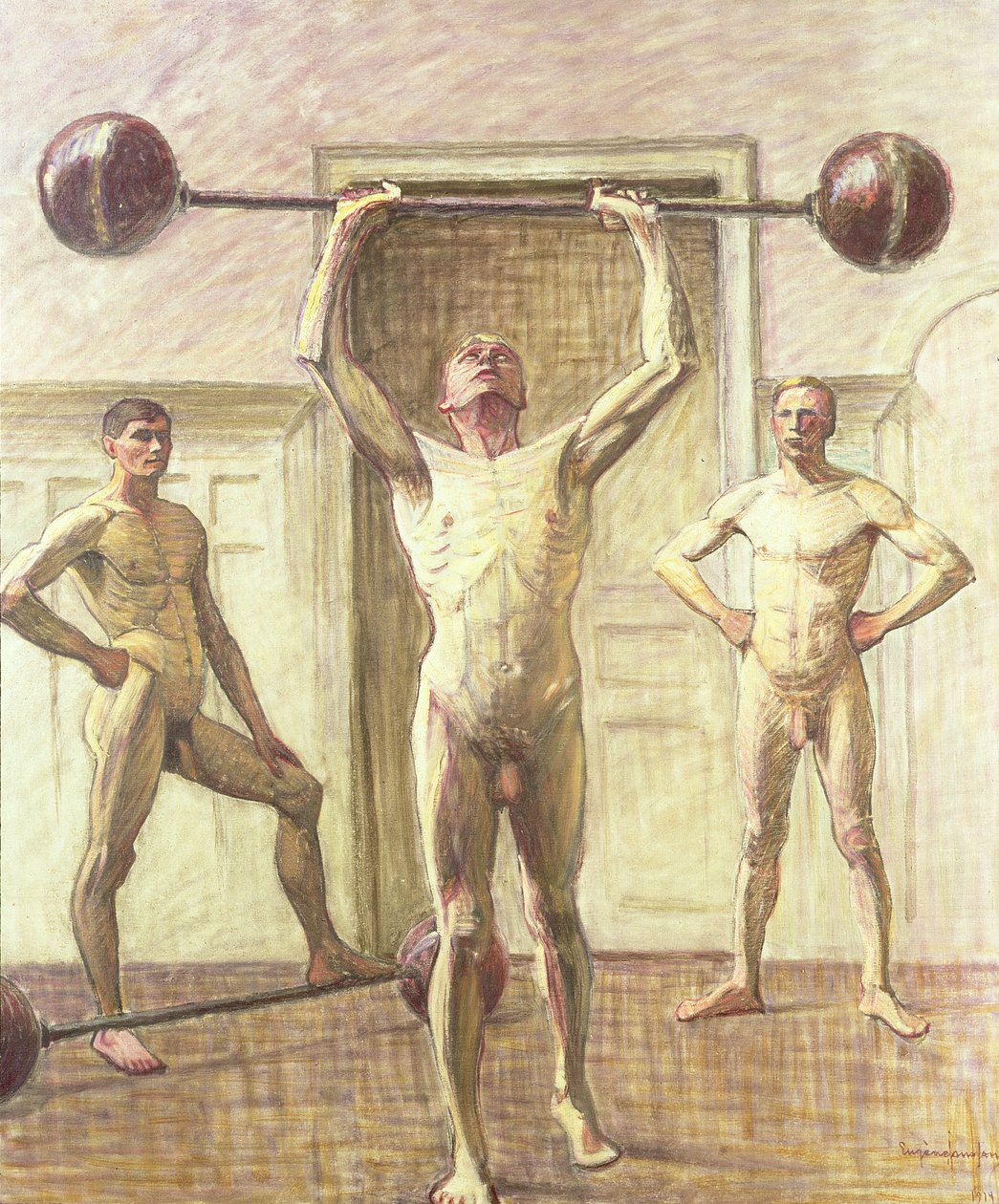 Súlytoló két karral, 3. szám, 1914 alkotó: Eugène Jansson